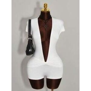 Amplova Summer Outfits For Women Vacation Outfits Deep Draped Neck Twist Jumpsu…